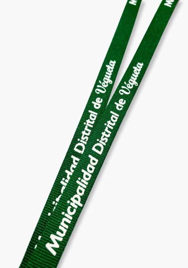 Lanyard borlón en serigrafía + mosquetón simple